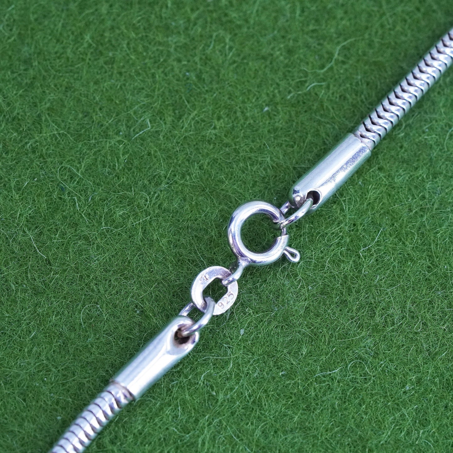 20”, 2mm, Vintage sterling silver snake chain, fine Italy 925 necklace