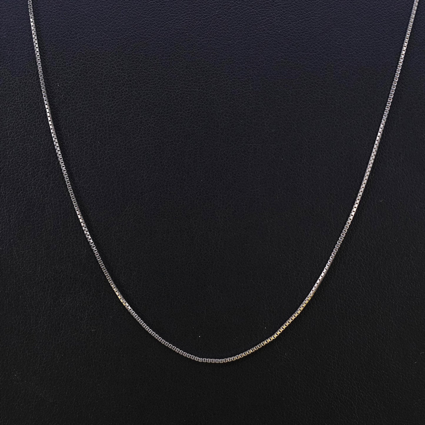 24", 1mm, vintage Italian Sterling silver box chain, Italy 925 necklace
