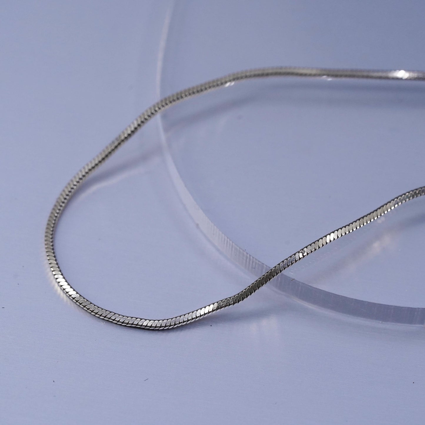 18”, Italian Danecraft vermeil gold Sterling 925 silver square snake necklace