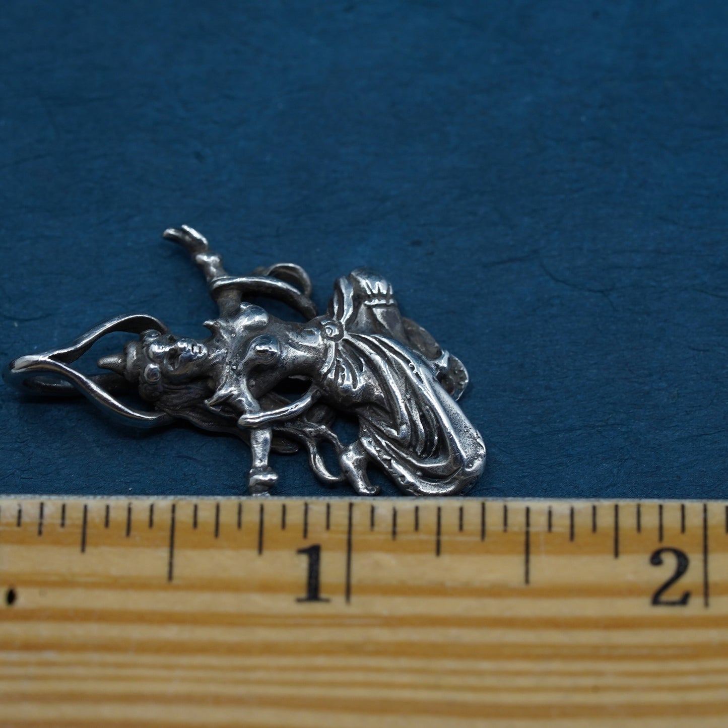 Vintage Hindu god Sterling 925 silver handmade ISIS god pendant
