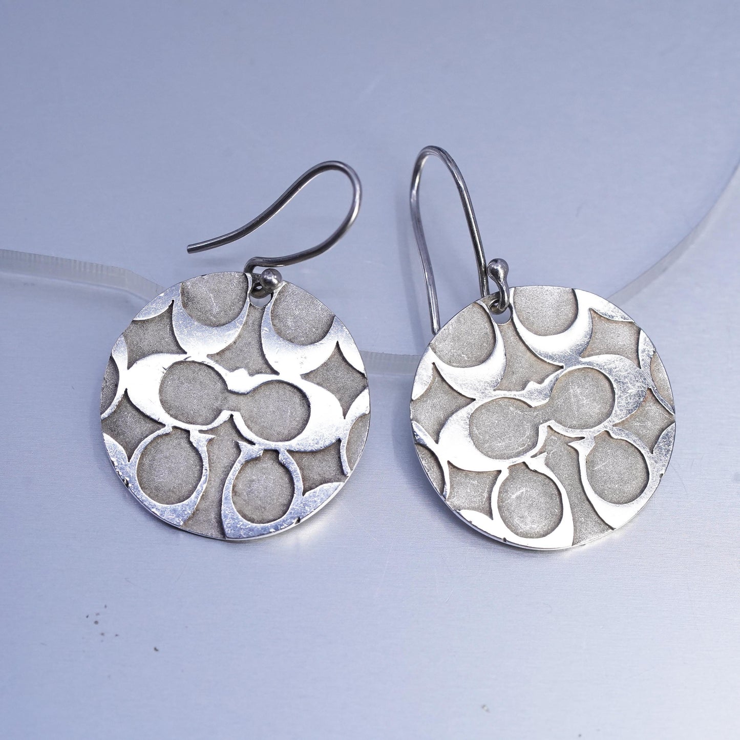 Coach VTG Signature C Charms Earrings Precious Metal Sterling Silver 925 Y2K
