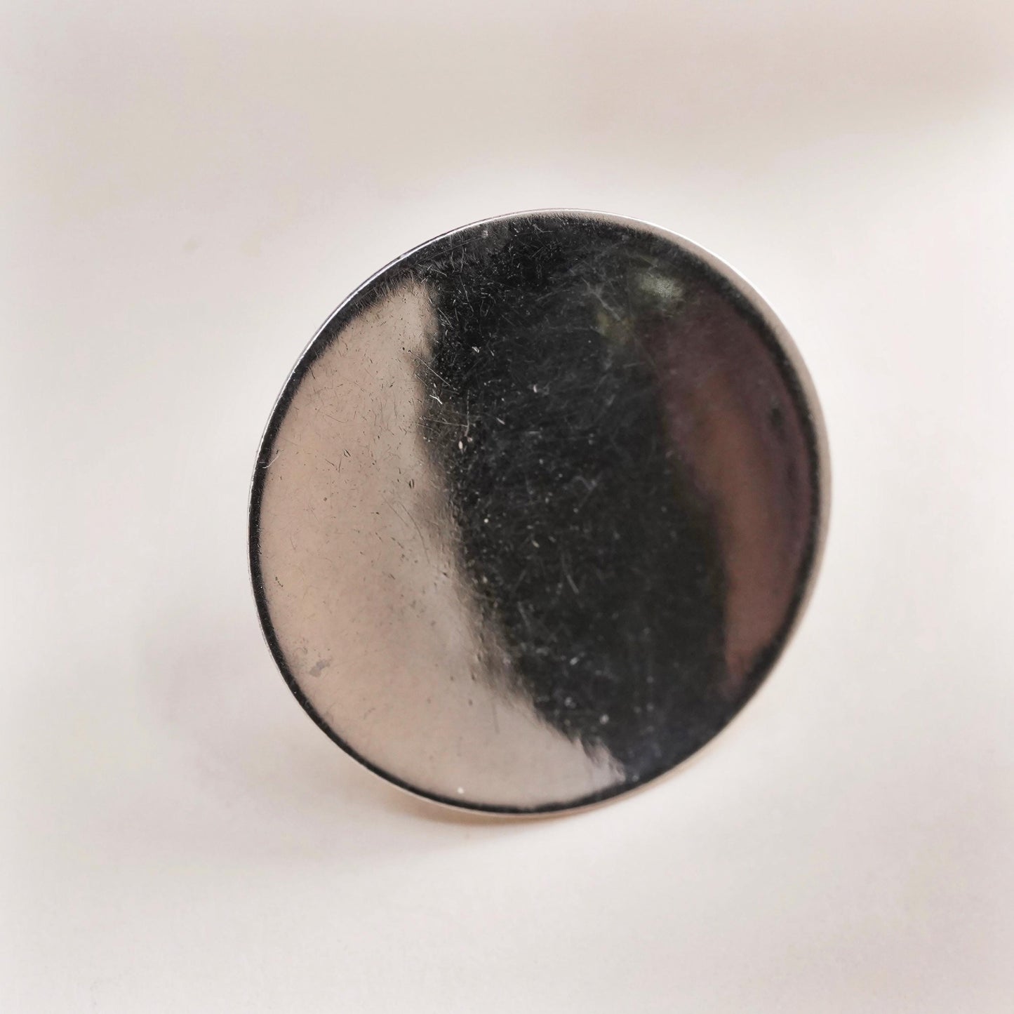 Vintage southwestern sterling silver handmade single earring, 925 screw back