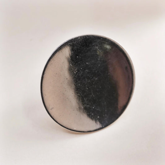 Vintage southwestern sterling silver handmade single earring, 925 screw back