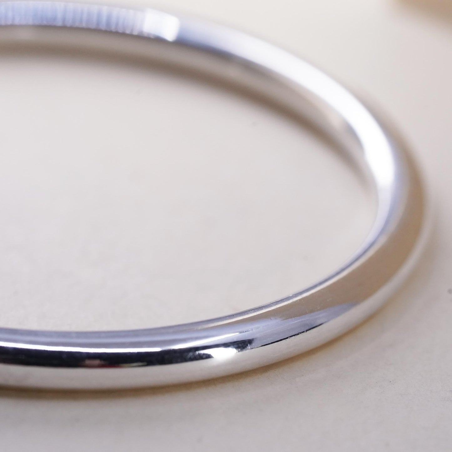 8”, vintage sterling 925 silver handmade bracelet, stackable bangle