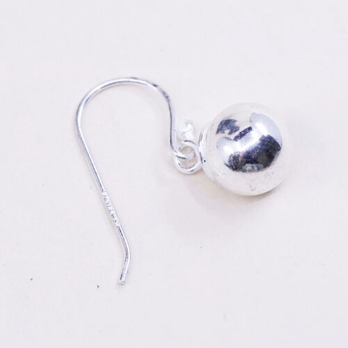 Vintage sterling silver handmade earrings, 925 silver beads dangles