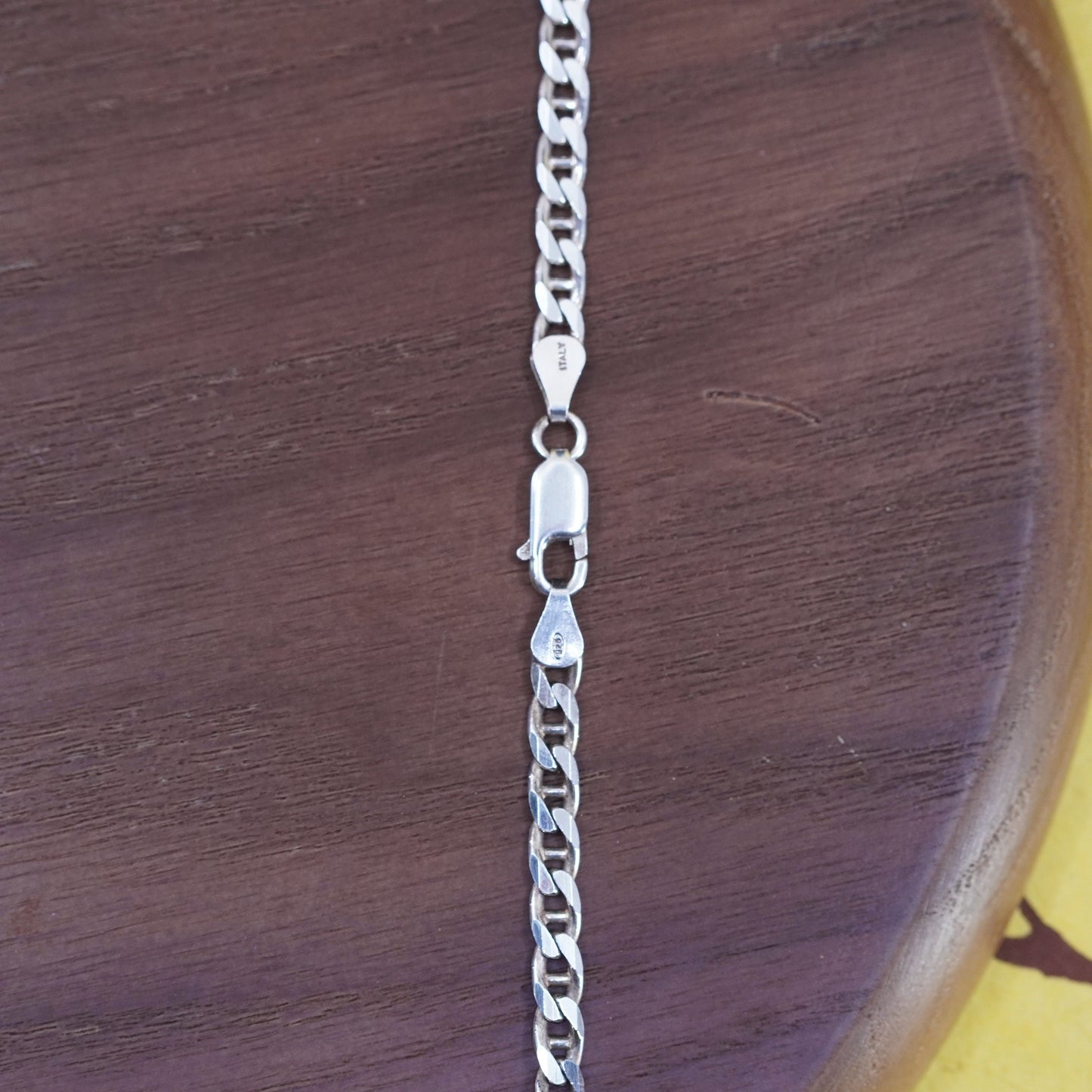 18”, 5mm, Sterling silver anchor chain, Italy 925 necklace