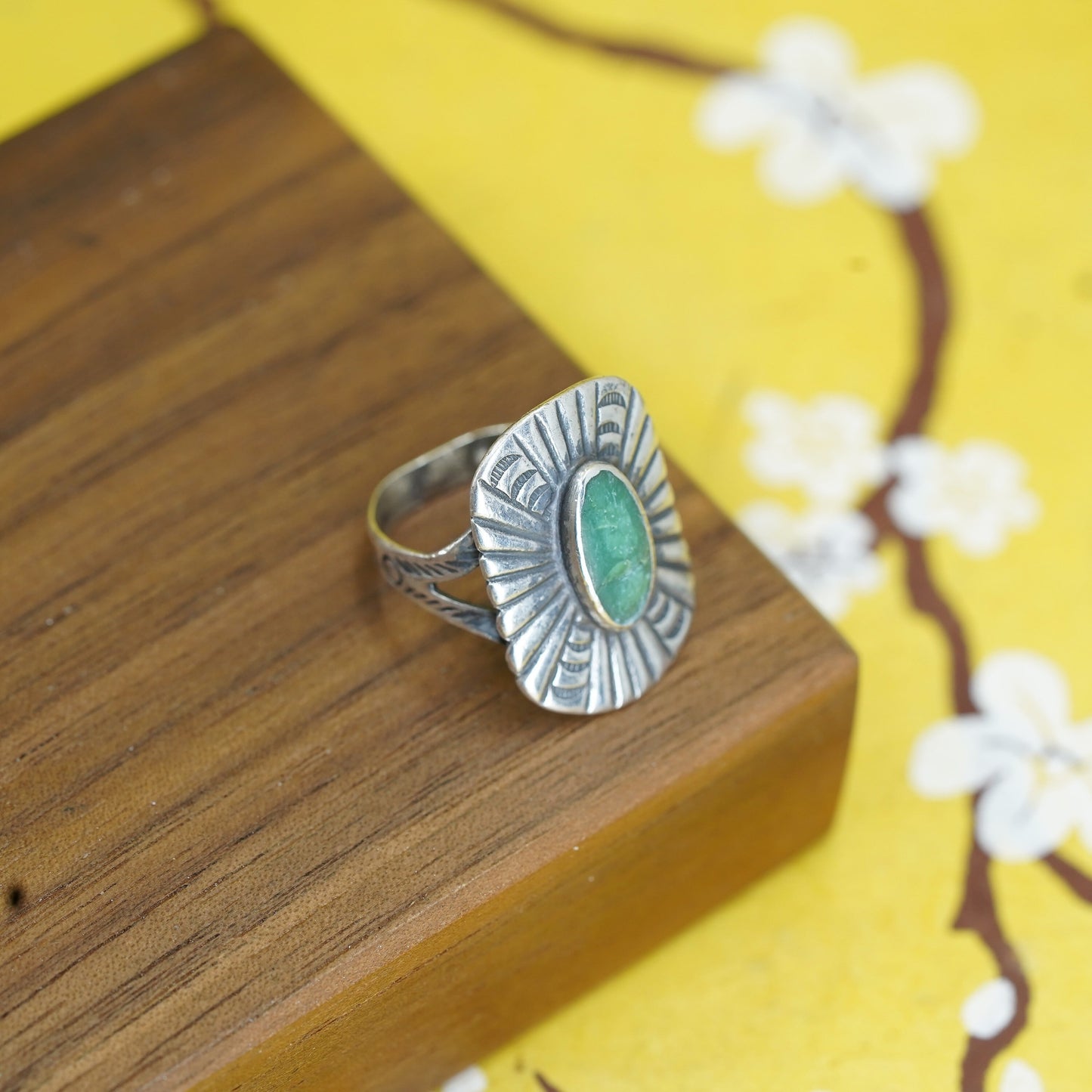Size 5.75, Native American Sterling silver 925 ring, navajo jewelry, turquoise