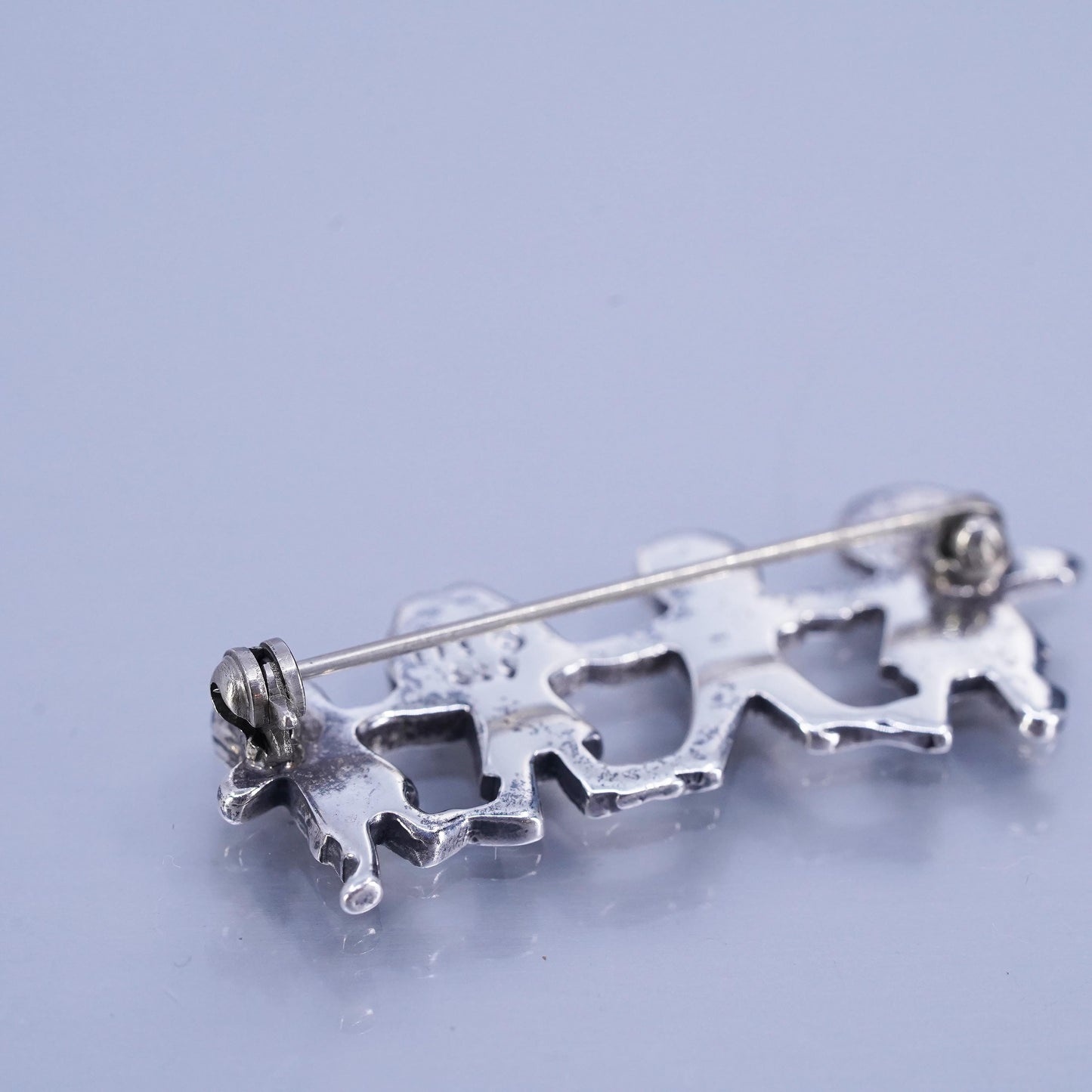 Vintage sterling silver handmade brooch, 925 save the children