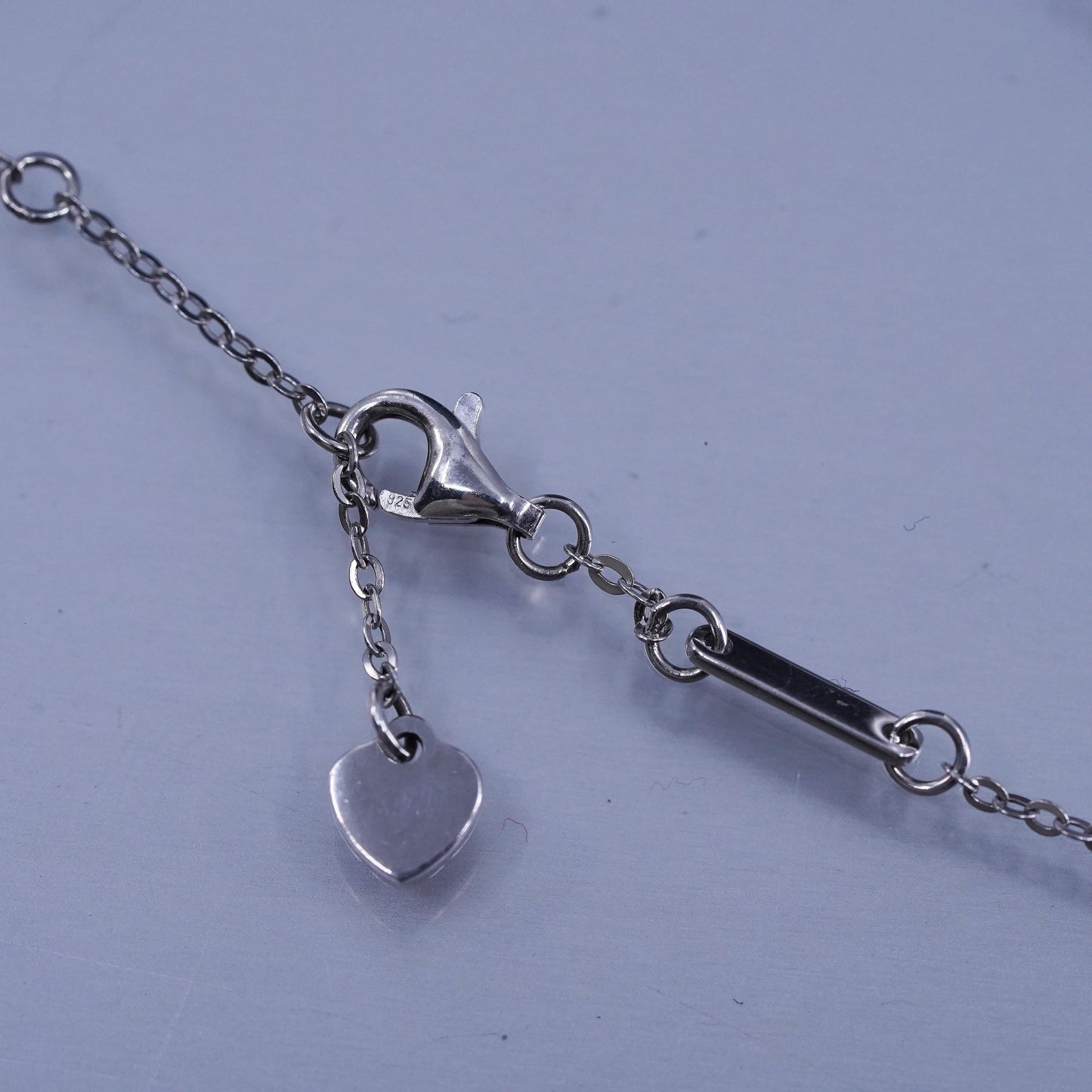 18”, vintage Sterling 925 silver circle pendant necklace infinity pendant Cz