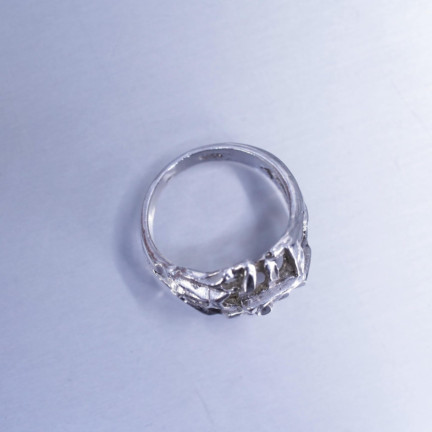 Size 7.25, vintage Sterling 925 silver handmade snake ring
