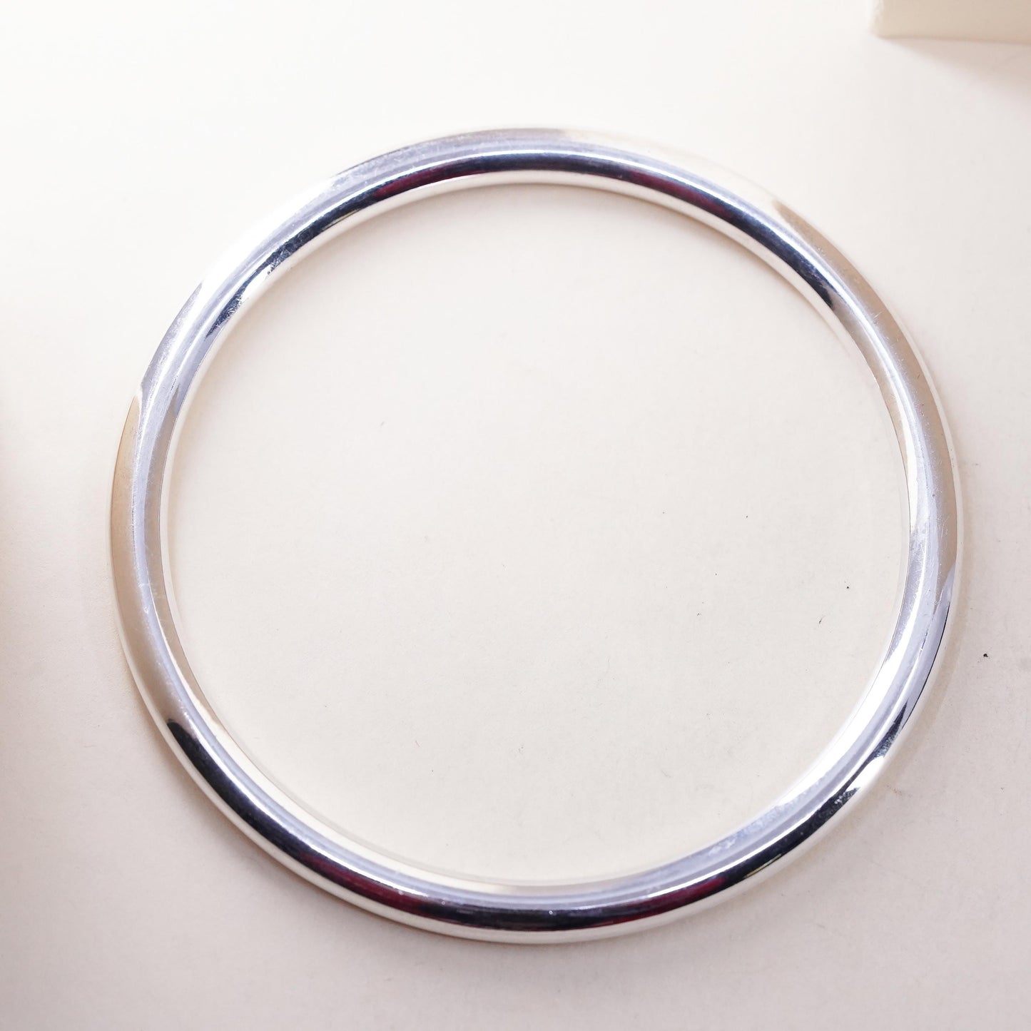 8”, vintage sterling 925 silver handmade bracelet, stackable bangle