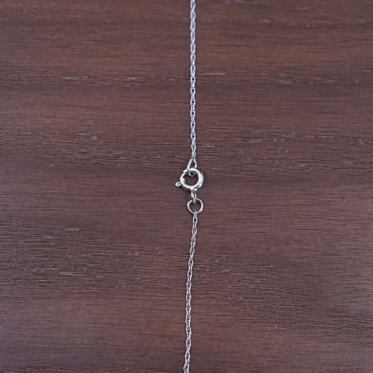 18”, Sterling silver necklace, 925 Singapore rope chain w/ butterfly pendant cz