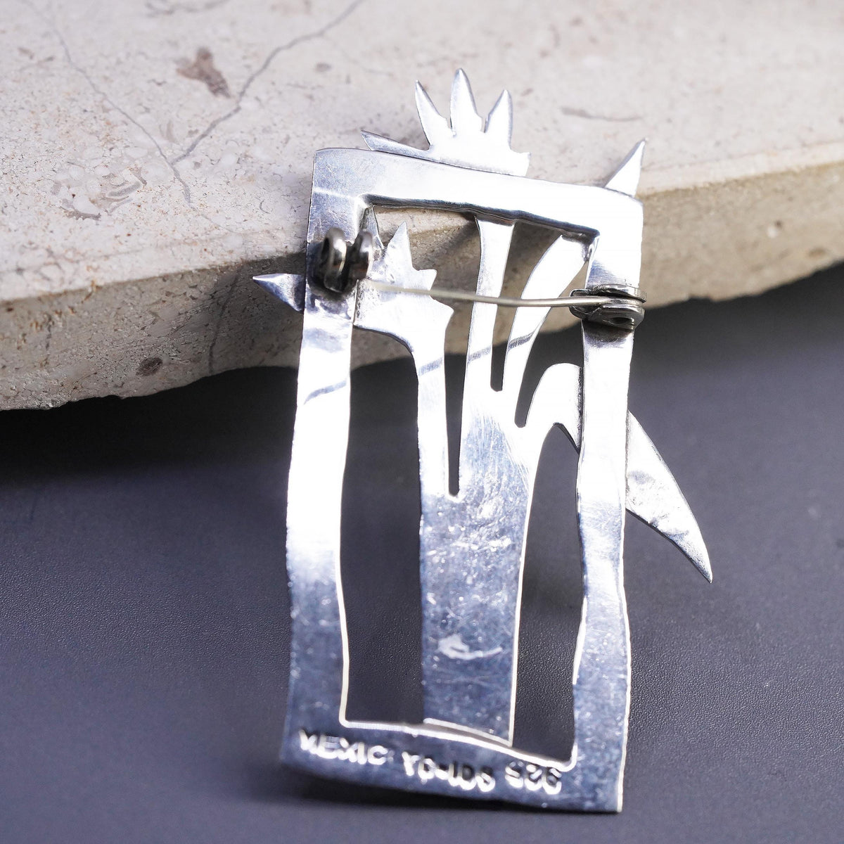 Mexico Sterling Silver 925 Modernist Bird Brooch Pin Taxco Artisan Figural