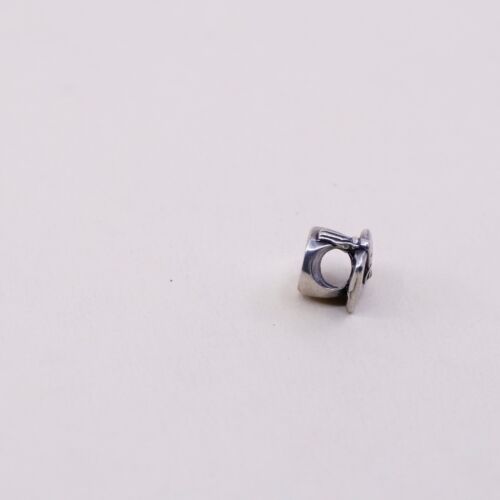 vtg sterling silver graduation pendant, 925 silver cap bead charm W/ Cz