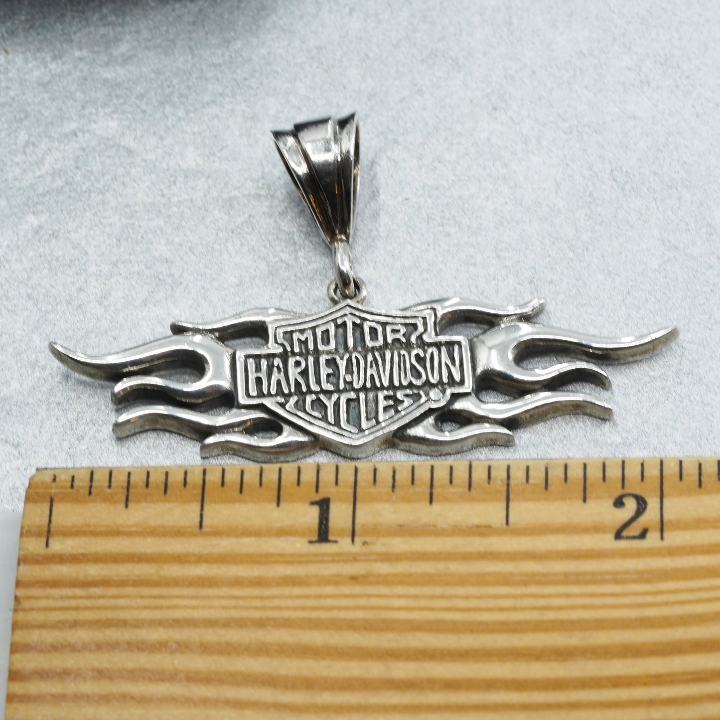 Vintage sterling 925 silver Motor Harley Davidson Cycle pendant