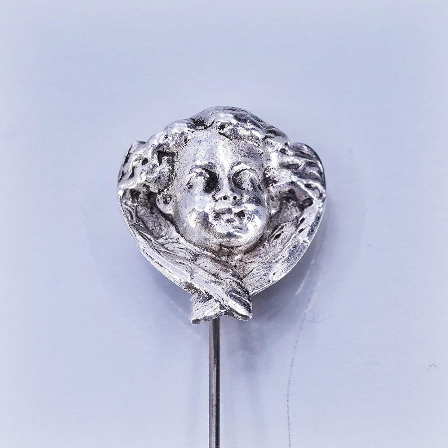 Vintage 1985 Gorham Herald handmade Sterling 925 silver angel pin