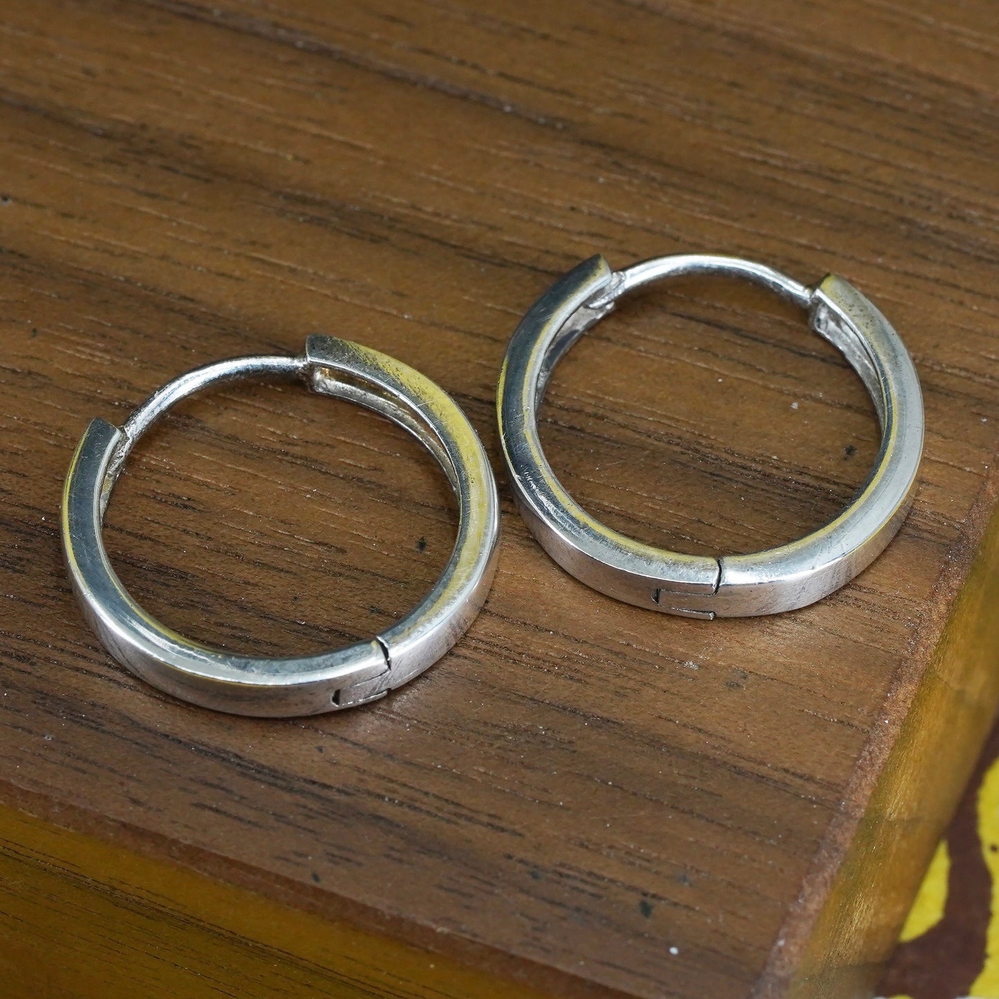 0.5”, Vintage Sterling 925 silver handmade earrings, 925 hoops
