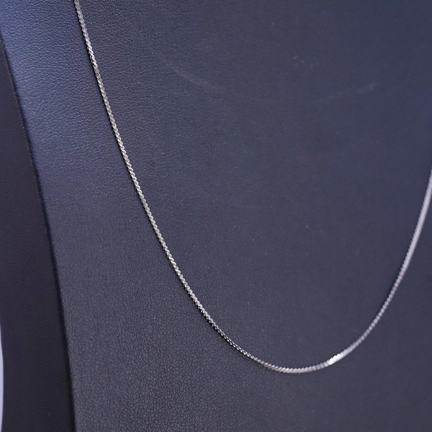 20", 1mm, vintage Sterling silver handmade necklace, 925 s link chain