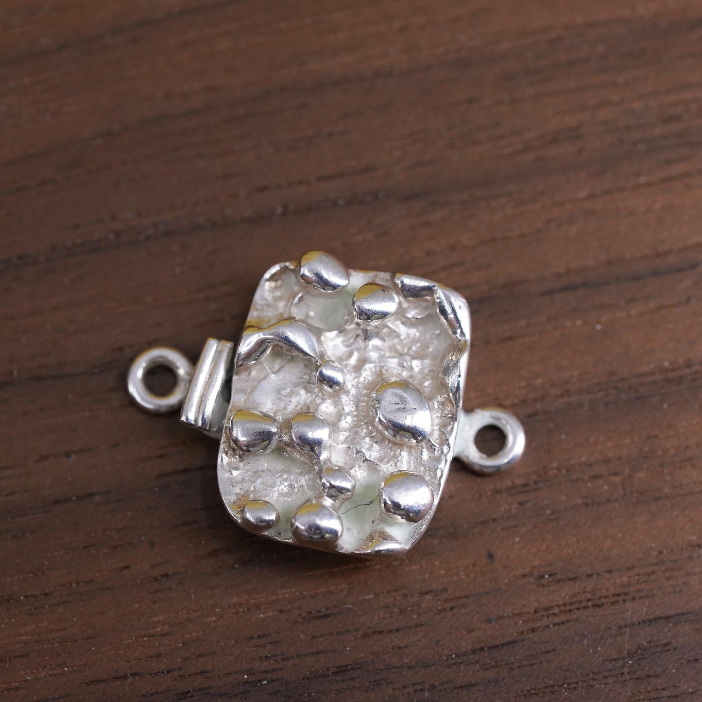 Vintage handmade Sterling 925 silver nugget clasp