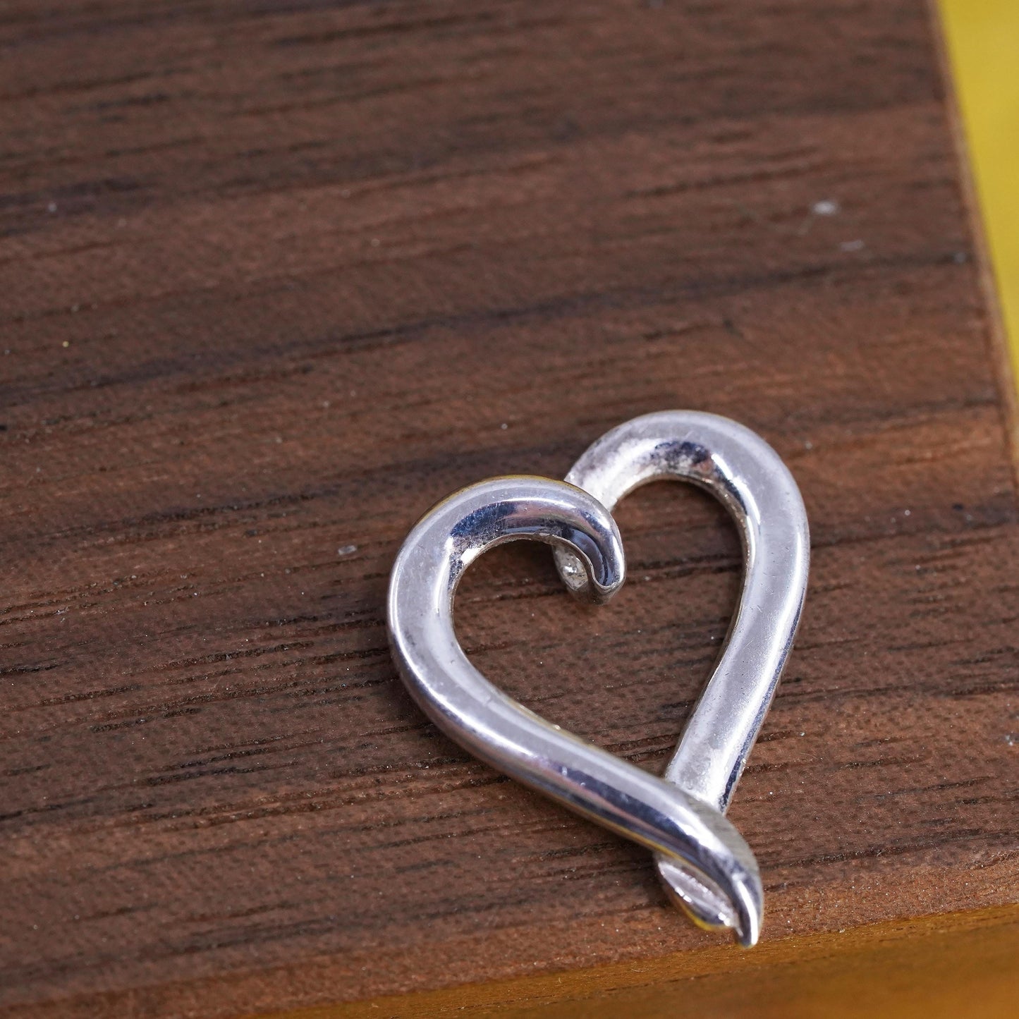Sterling silver pendant, 925 charm true friend reach for your hand touch heart