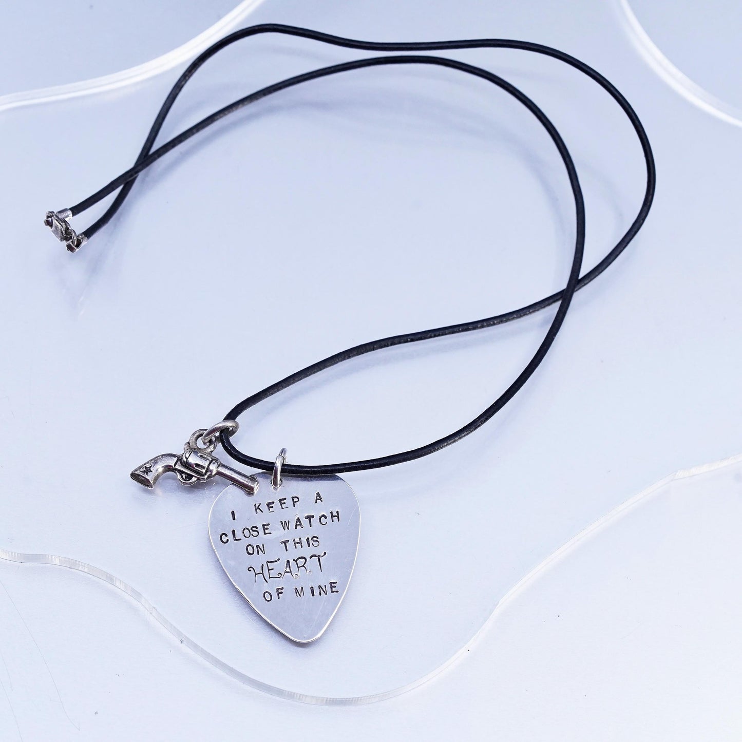 18", sterling silver necklace, 925 heat tag pendant this heart of mine