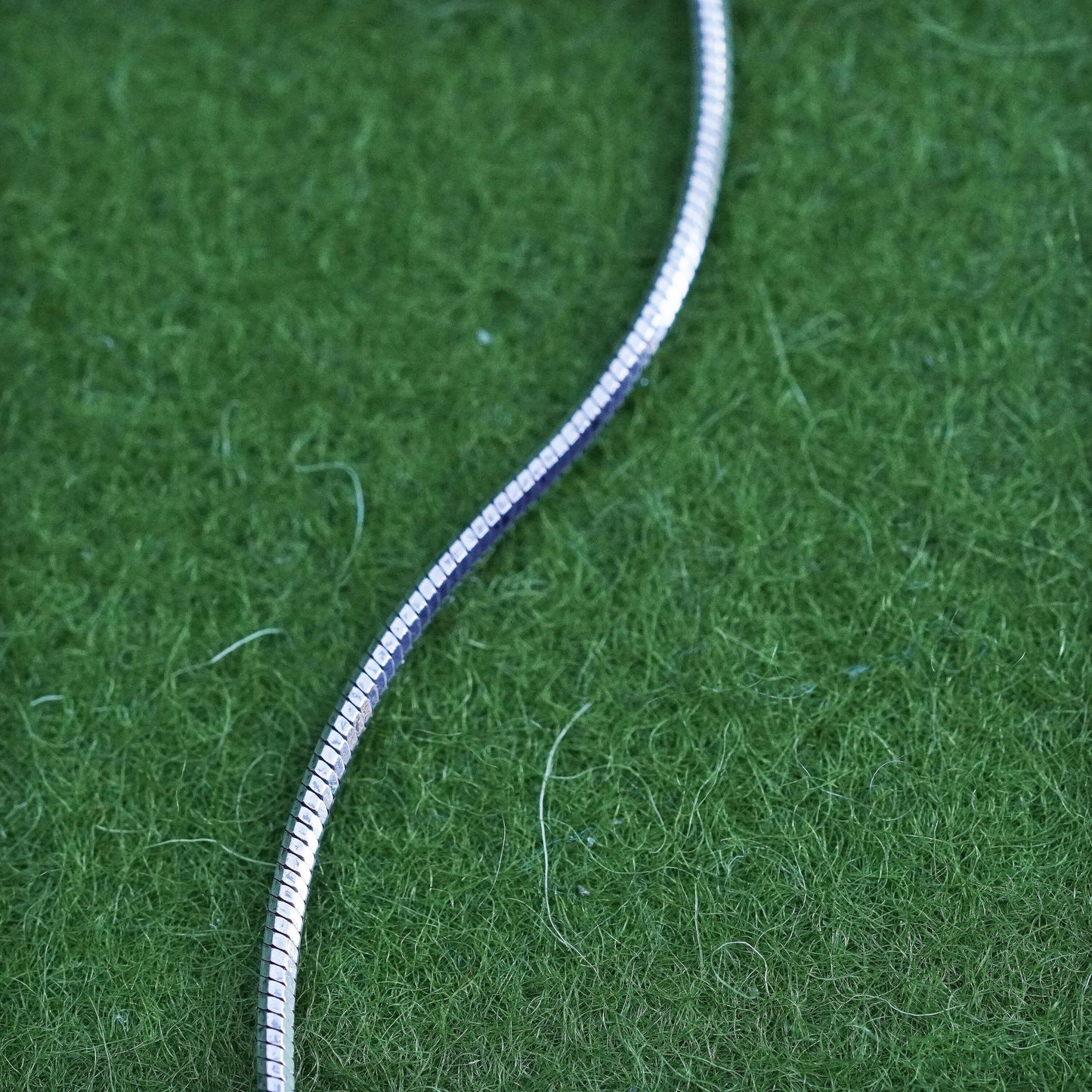 24", 1mm, Vintage sterling silver snake chain, Italy 925 necklace