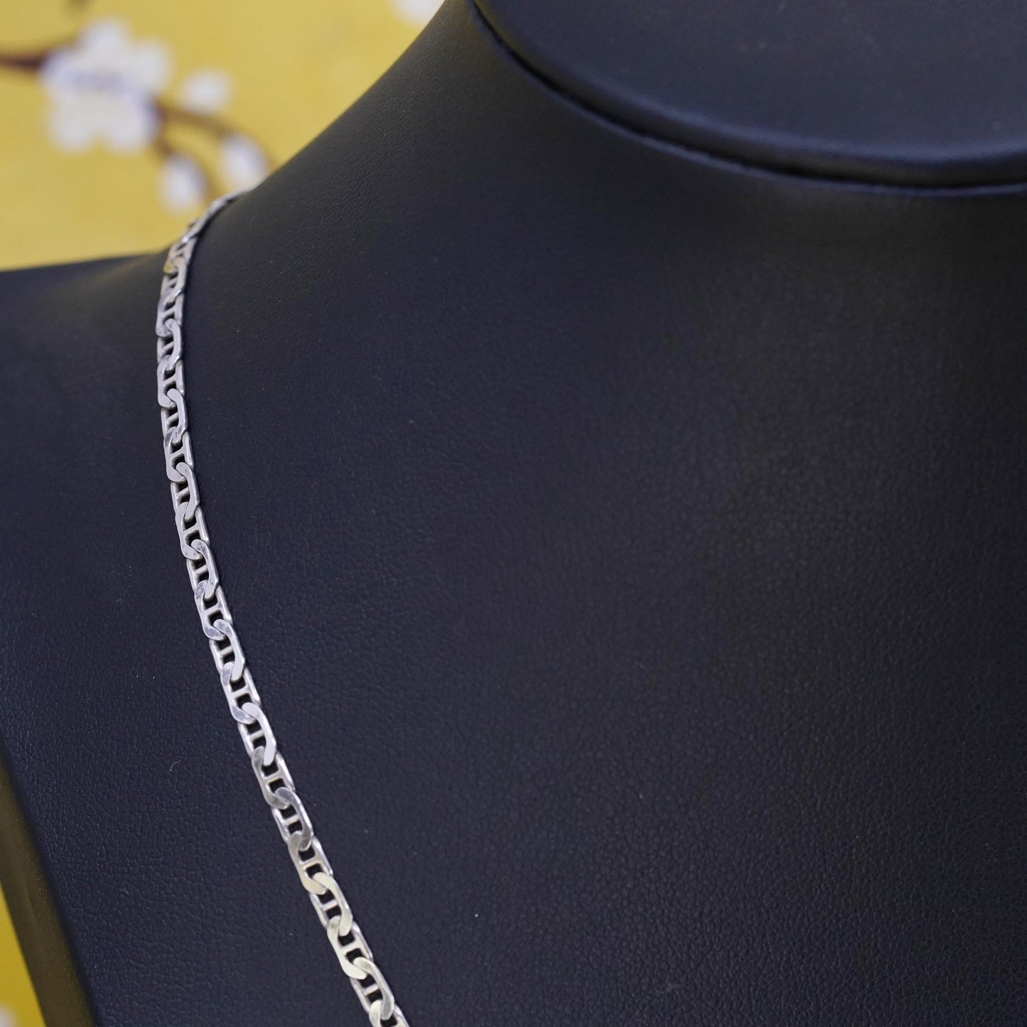 18", 3mm, Sterling silver anchor marine chain, Italy 925 necklace