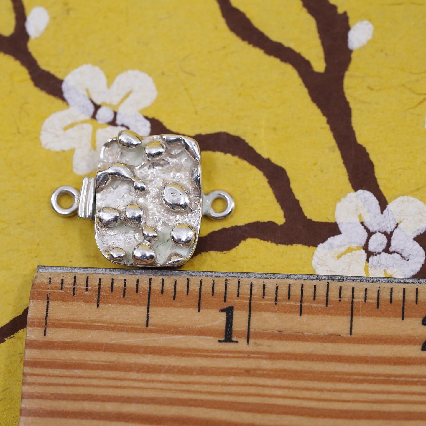 Vintage handmade Sterling 925 silver nugget clasp