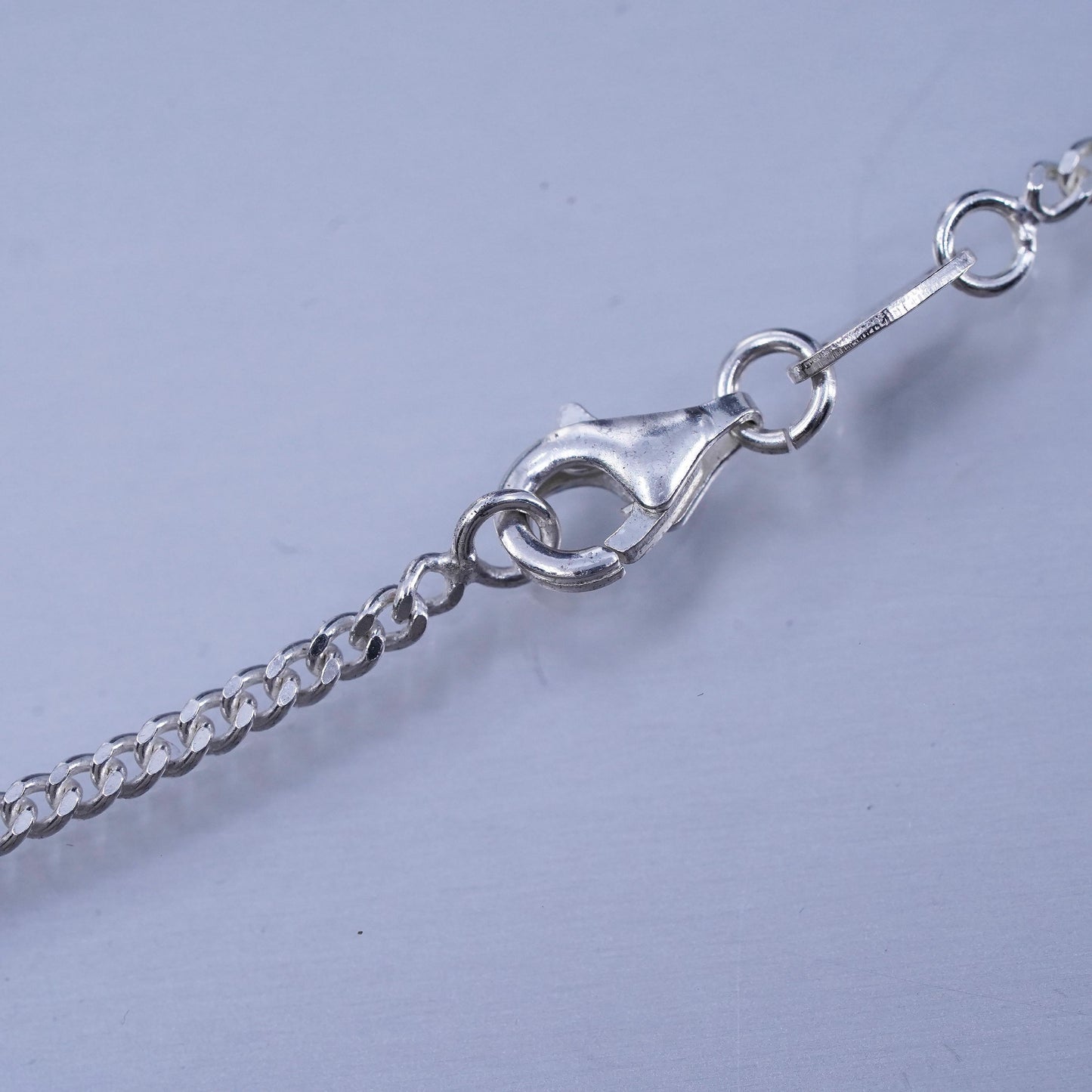 18” 2mm, vintage EVP Sterling 925 silver curb chain necklace