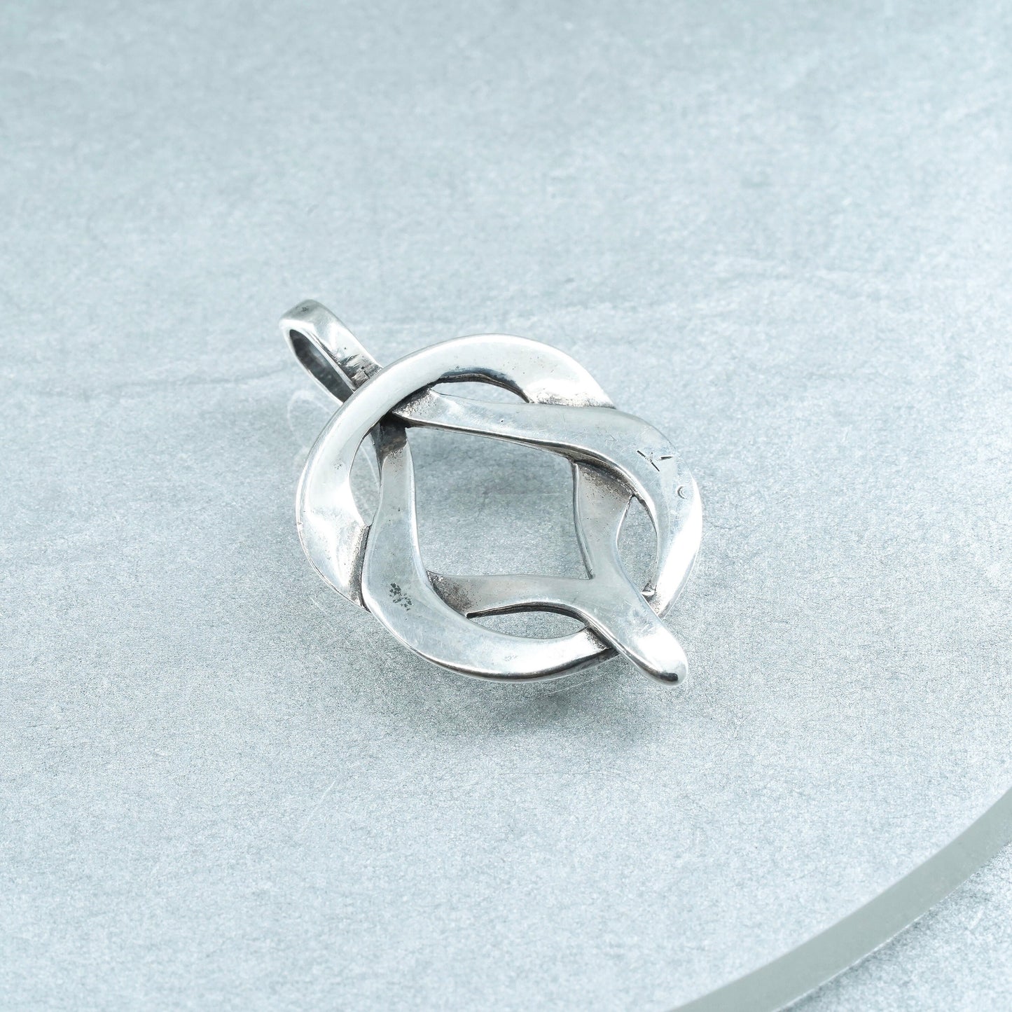 Vintage sterling 925 silver handmade Irish Celtic knot pendant