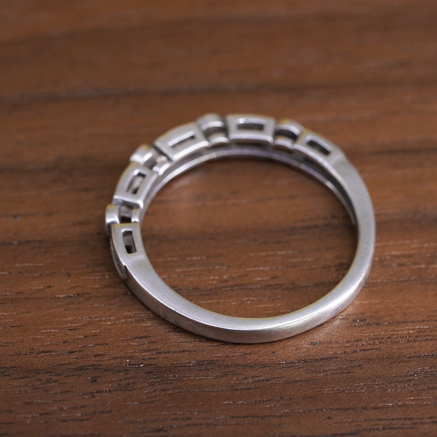 Size 7.25, vintage Sterling silver handmade ring, 925 filigree band