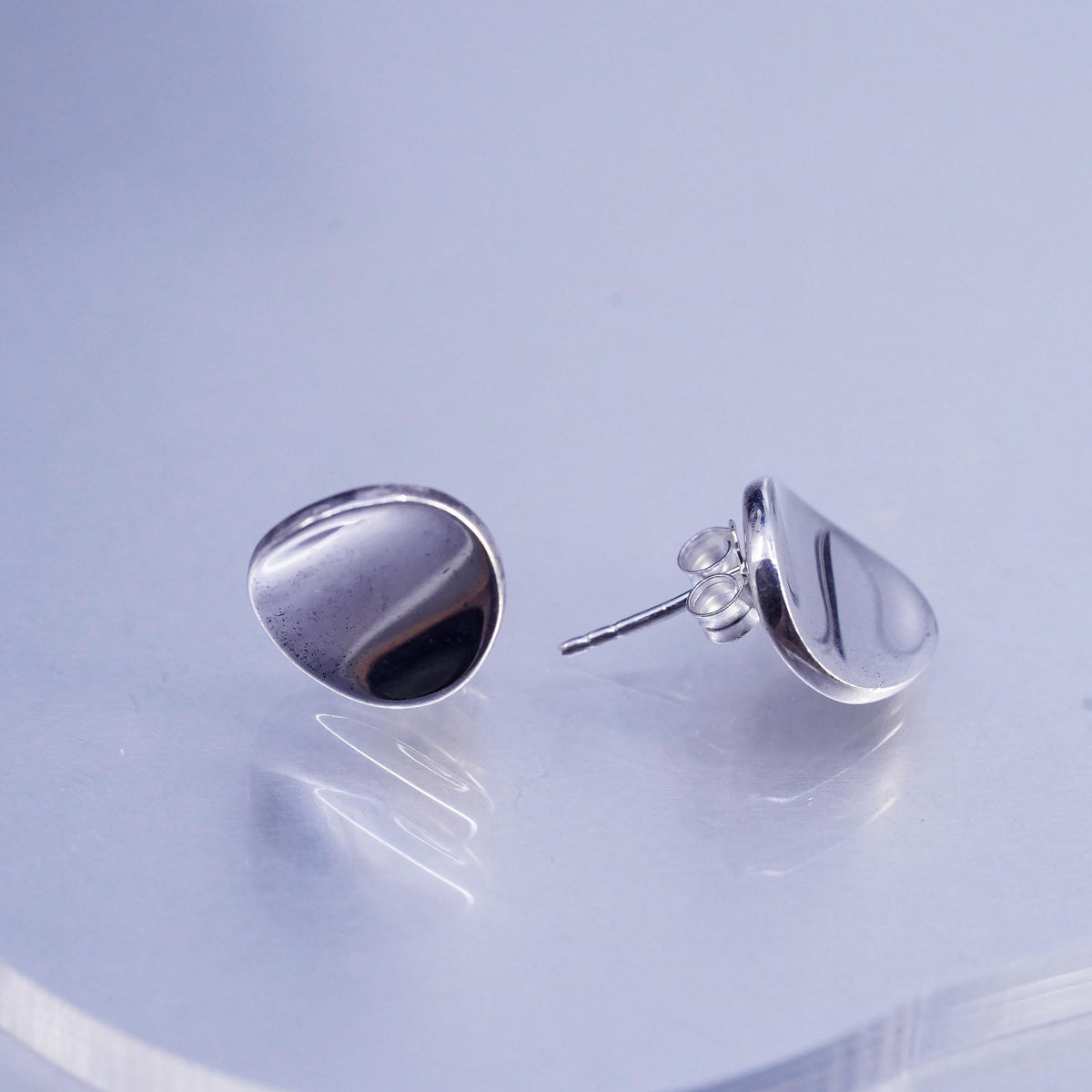 Robert Lee Morris RLM Studio Sterling 925 Silver Stud Earrings Polished Button
