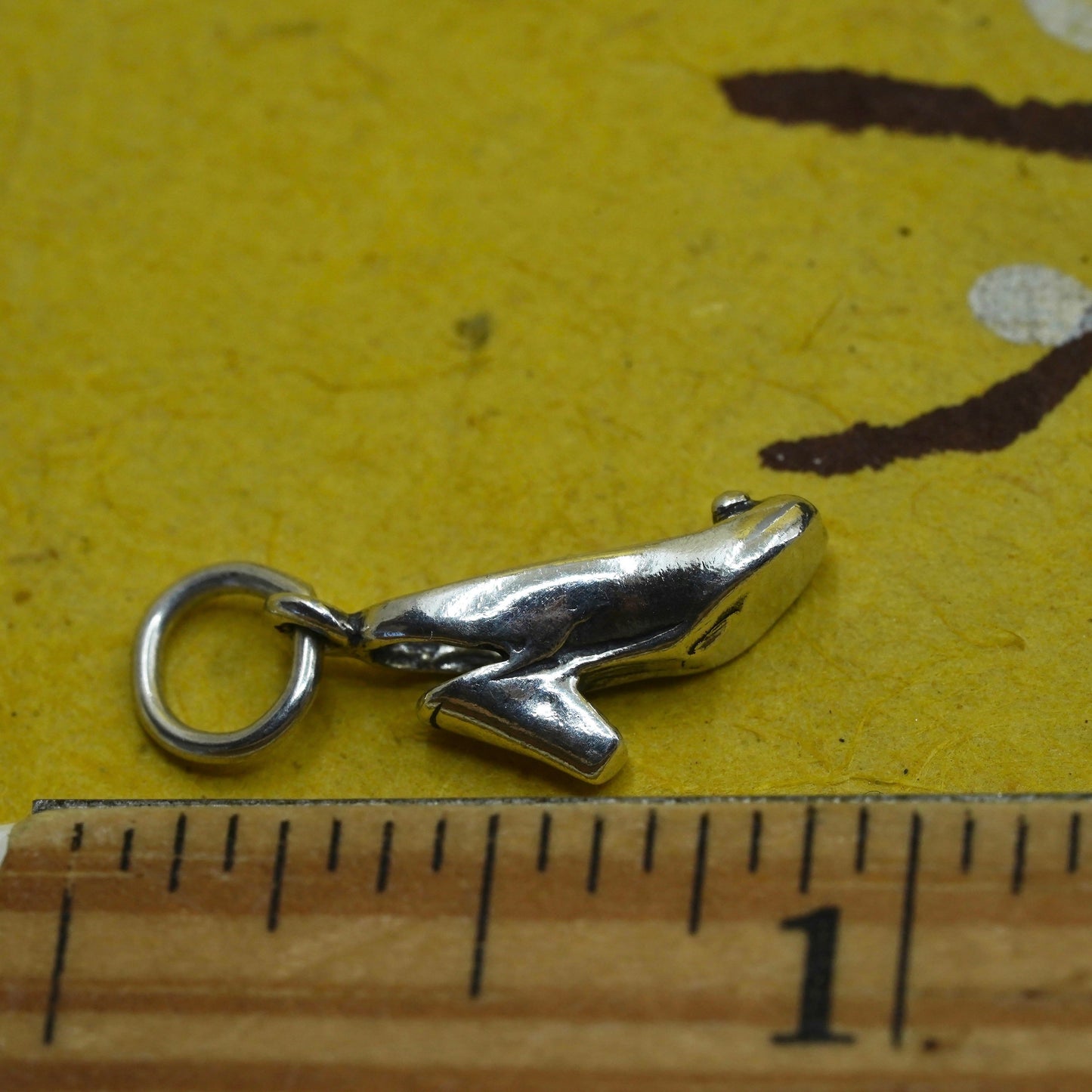 Vintage Sterling silver handmade pendant, 925 high heel shoe charm