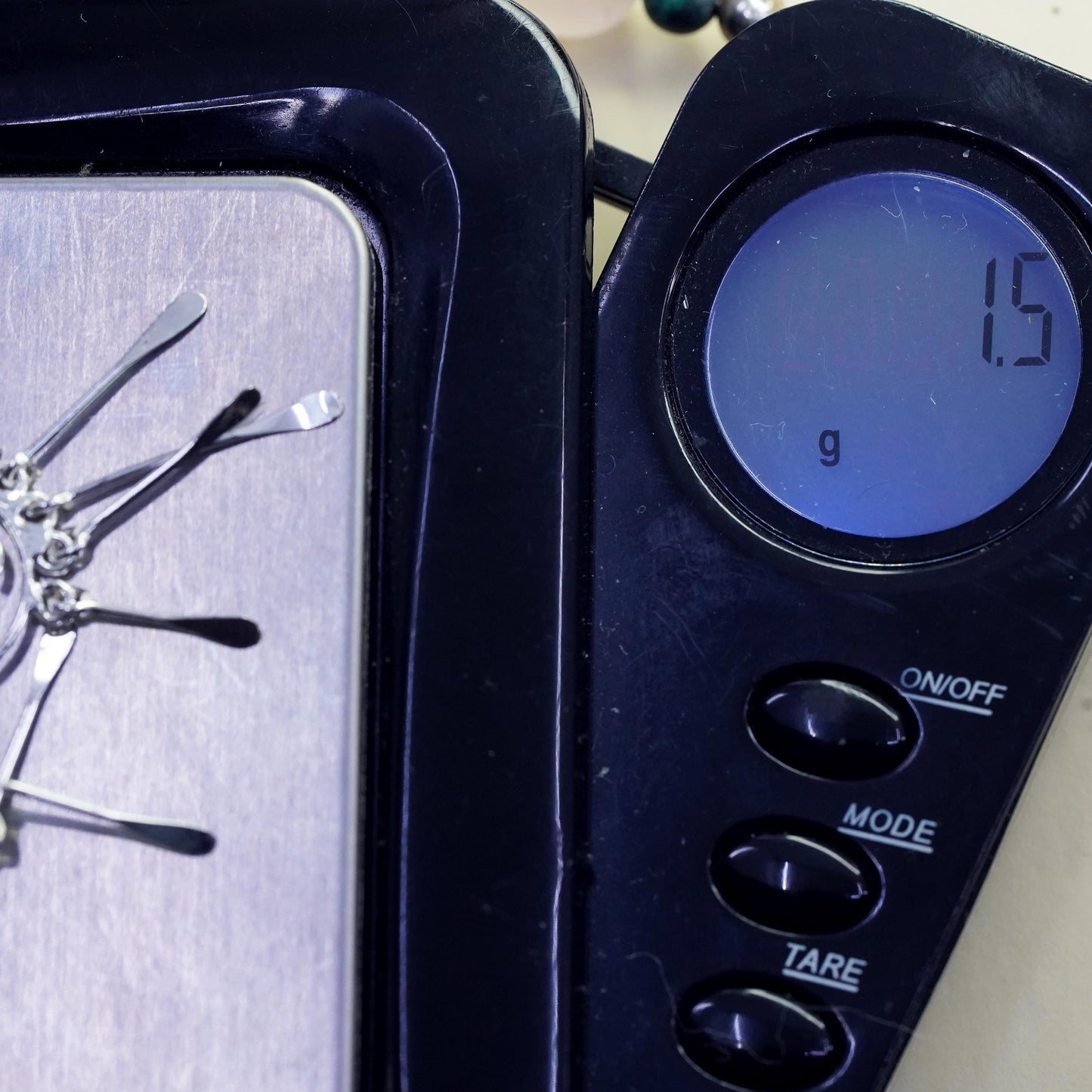 Vintage Sterling 925 silver handmade circle earrings with fridge dangles