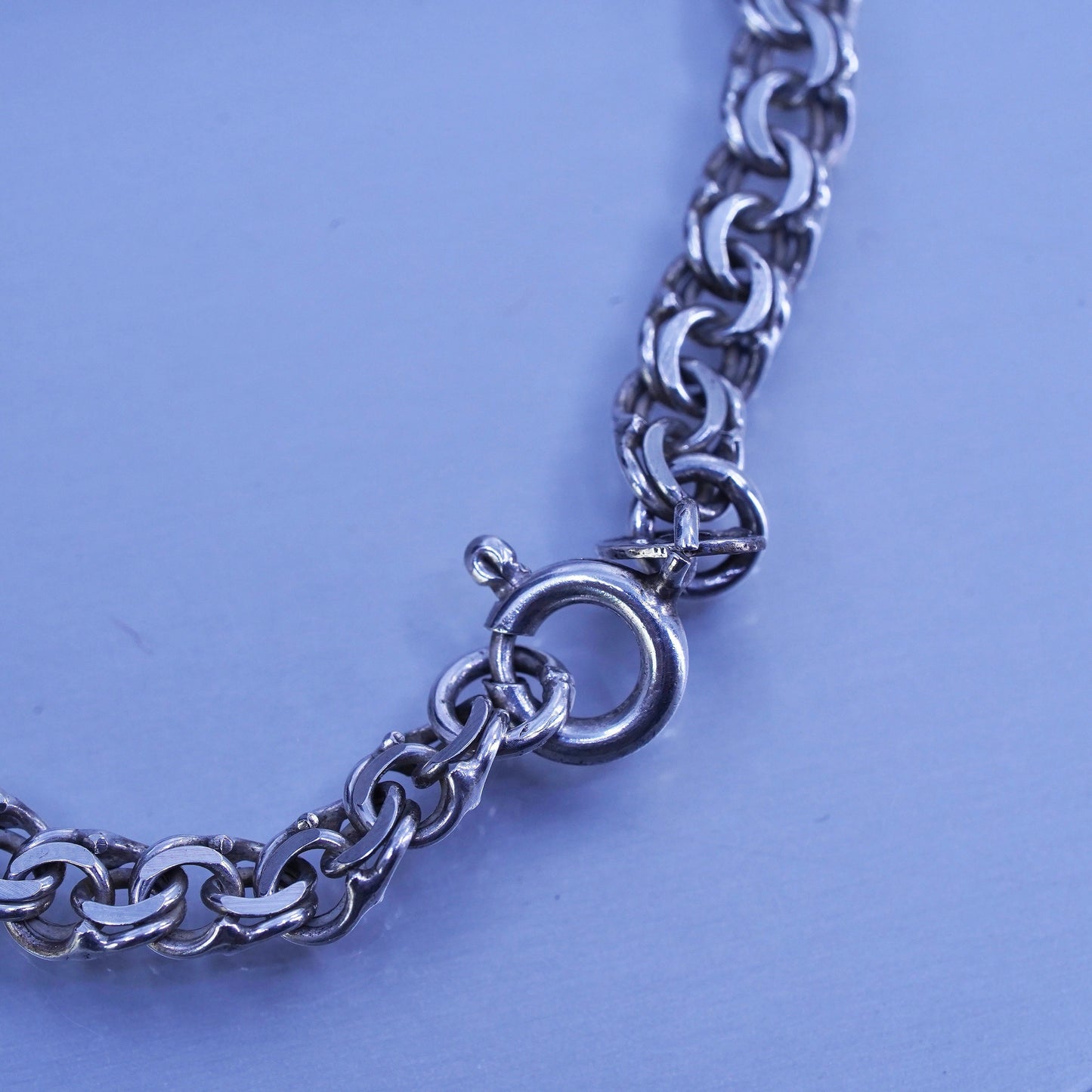 26” 5mm, vintage Sterling 925 silver double curb chain necklace