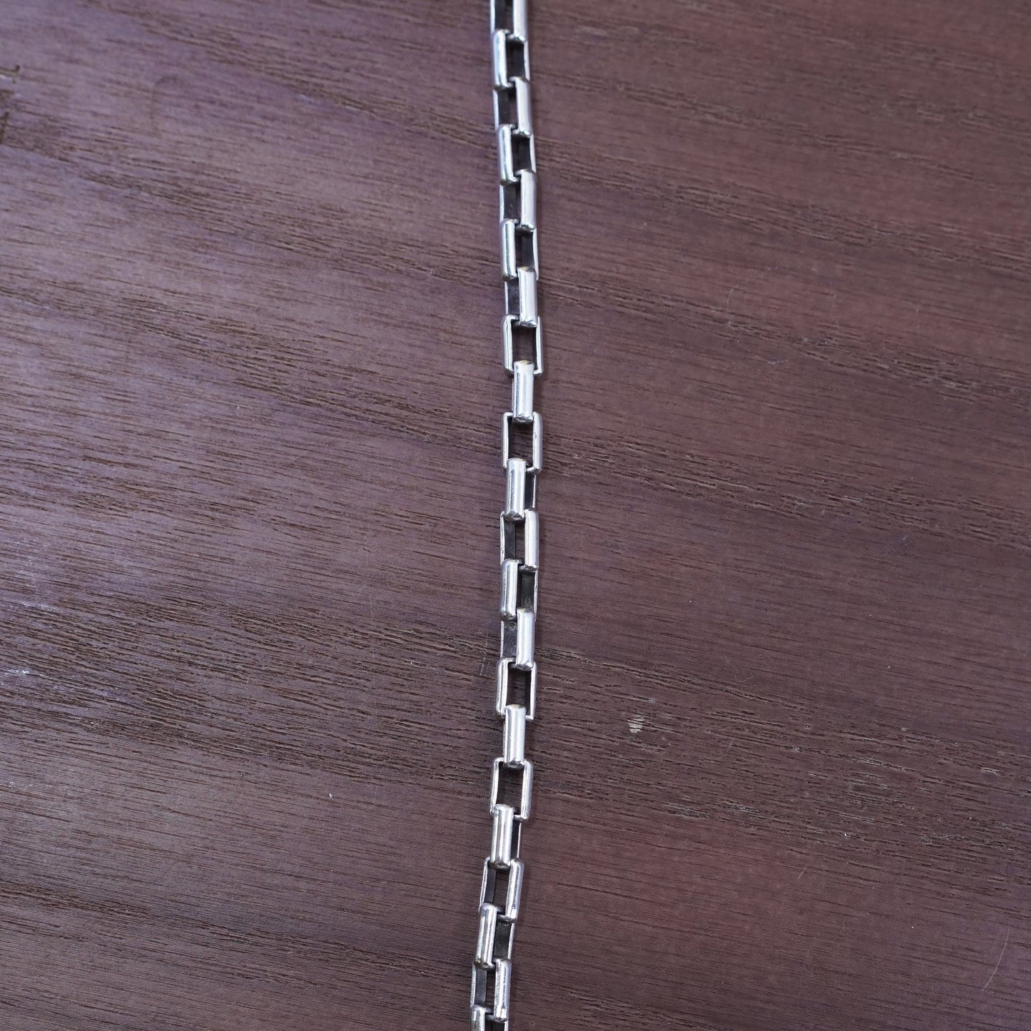 24” 4mm, vintage AGI Italian sterling silver bold elongated chain, 925 necklace