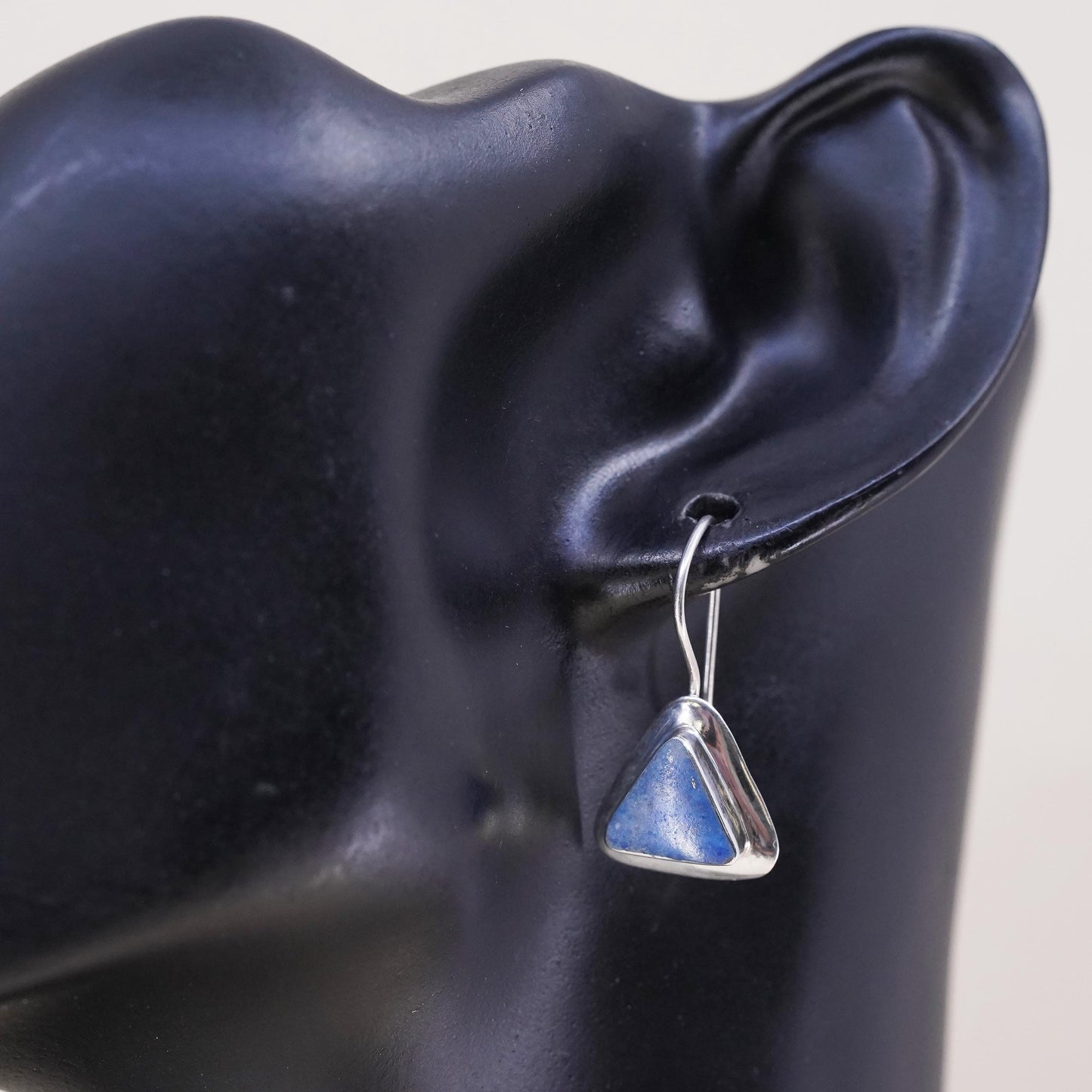 Estate Jewelry Cid clyde Duneier sterling 925 Silver lapis single earring