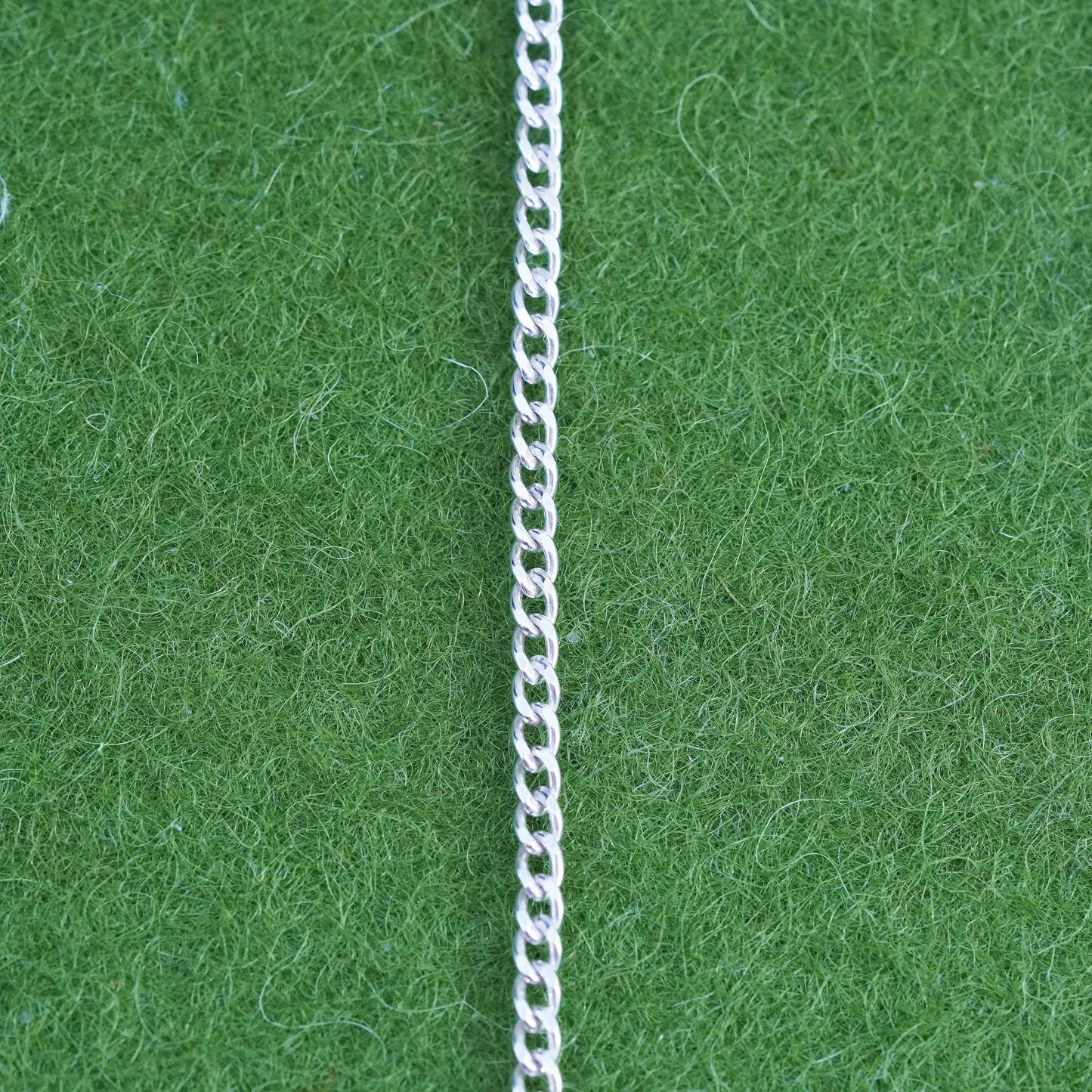 22” 2mm, italy sterling silver handmade necklace, 925 curb chain