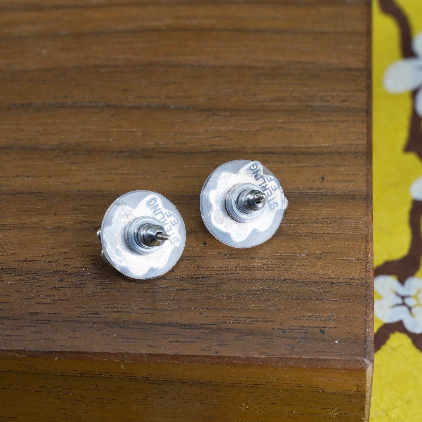 southwestern Sterling Silver Native American Earrings, 925 studs with turquoise