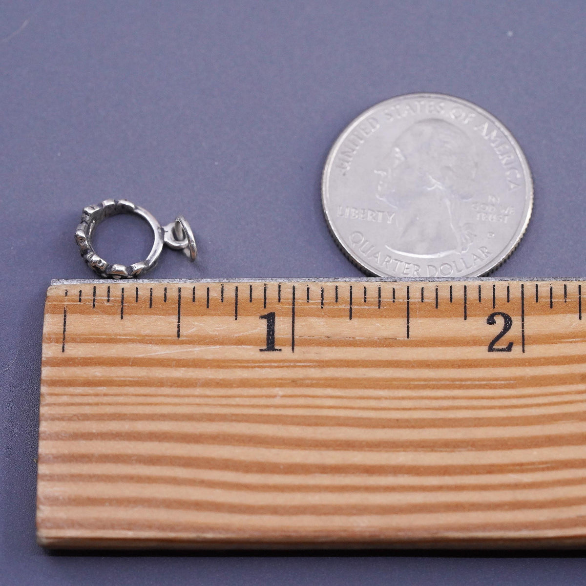 Vintage sterling silver handmade pendant, 925 crown charm, stamped sterling
