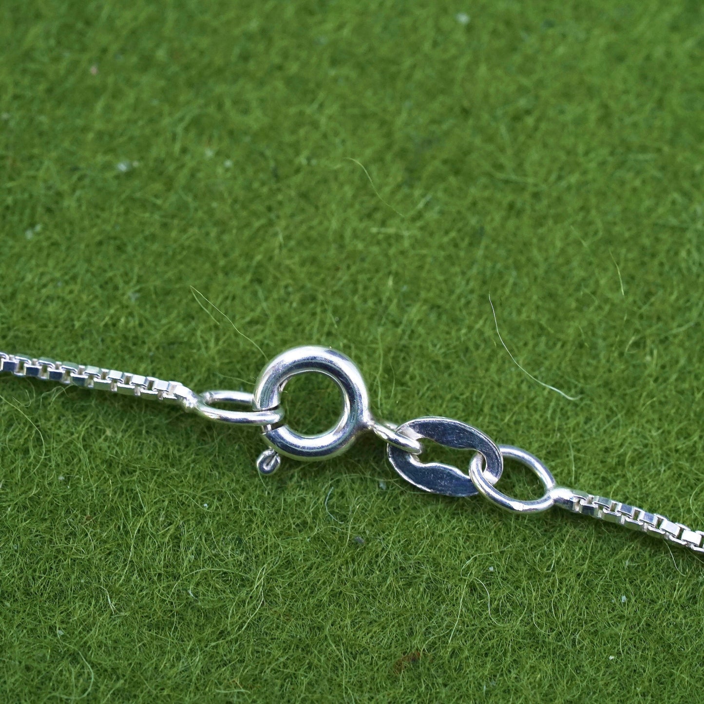 20", 1mm, Vintage sterling silver Italy 925 silver box chain, necklace