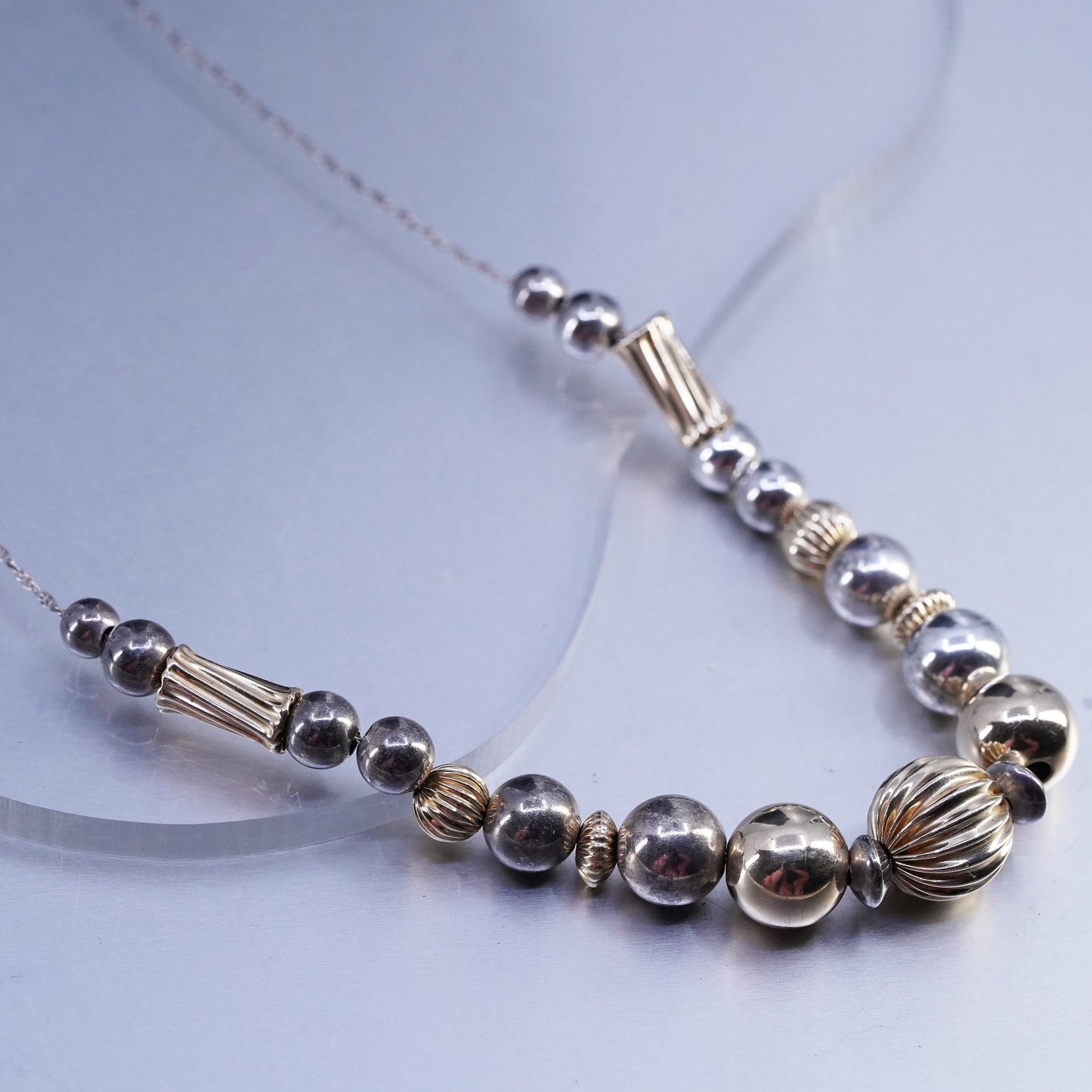 24”, ADDA sterling 925 silver Singapore rope chain 14K yellow gold necklace