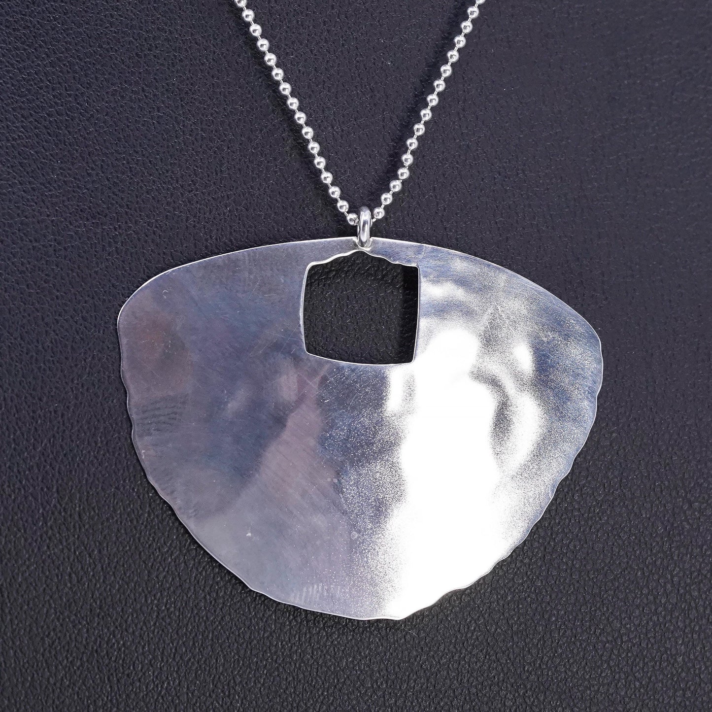 16", Vintage Silpada Sterling 925 Silver Hammered Big Dreamer Necklace N2727