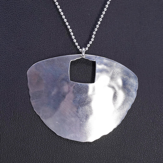 16", Vintage Silpada Sterling 925 Silver Hammered Big Dreamer Necklace N2727