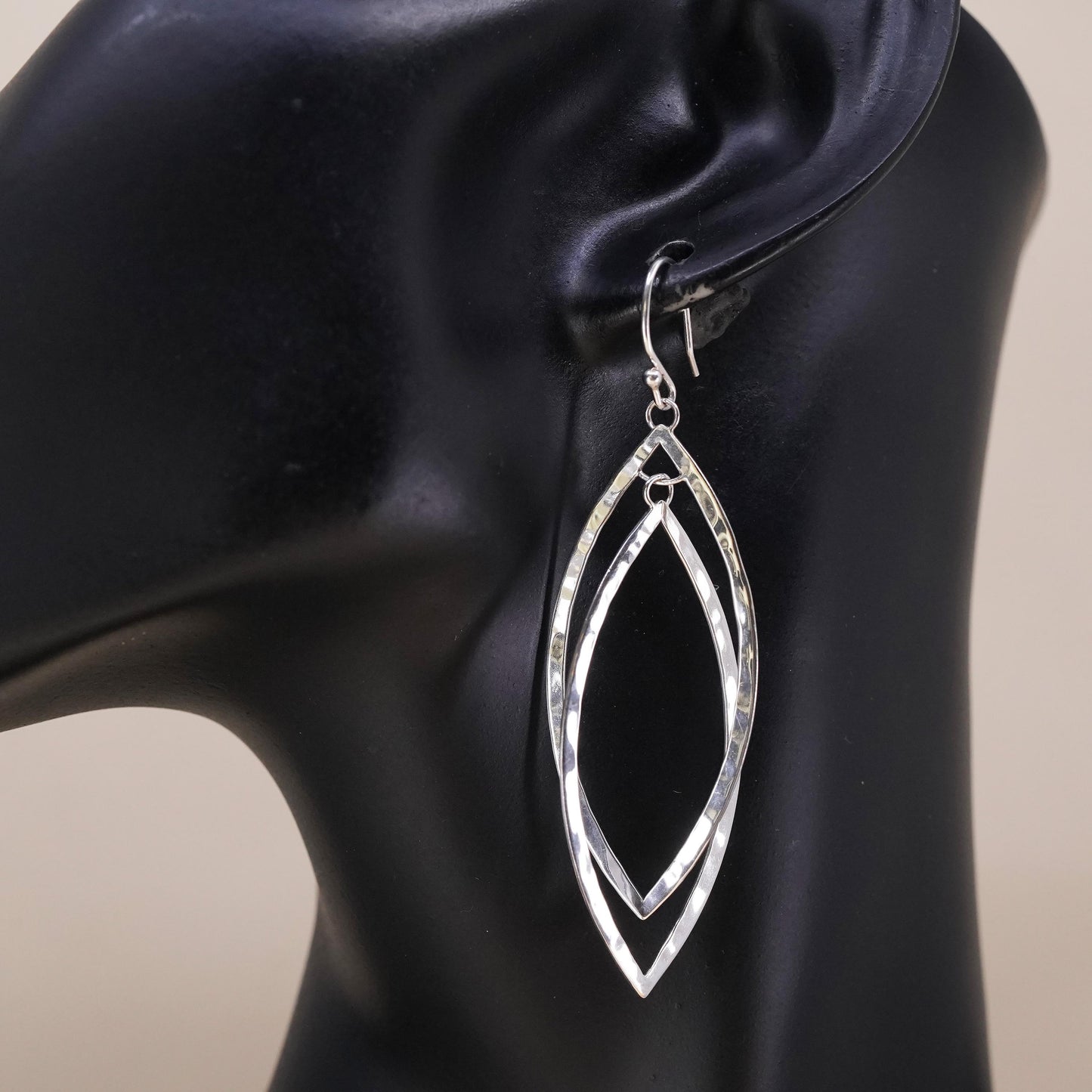 SILPADA Sterling 925 Silver Double Marquise Twirl Hoop single 1 earring, W2423