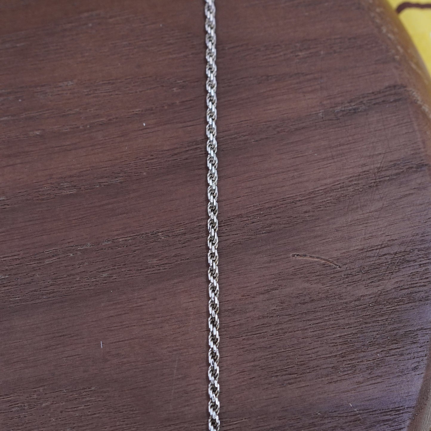 18”, 2mm, vintage Sterling silver necklace, 925 French rope chain