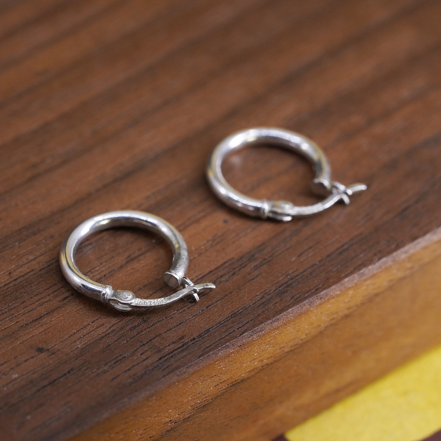 0.5”, Vintage Sterling 925 silver handmade earrings, 925 hoops