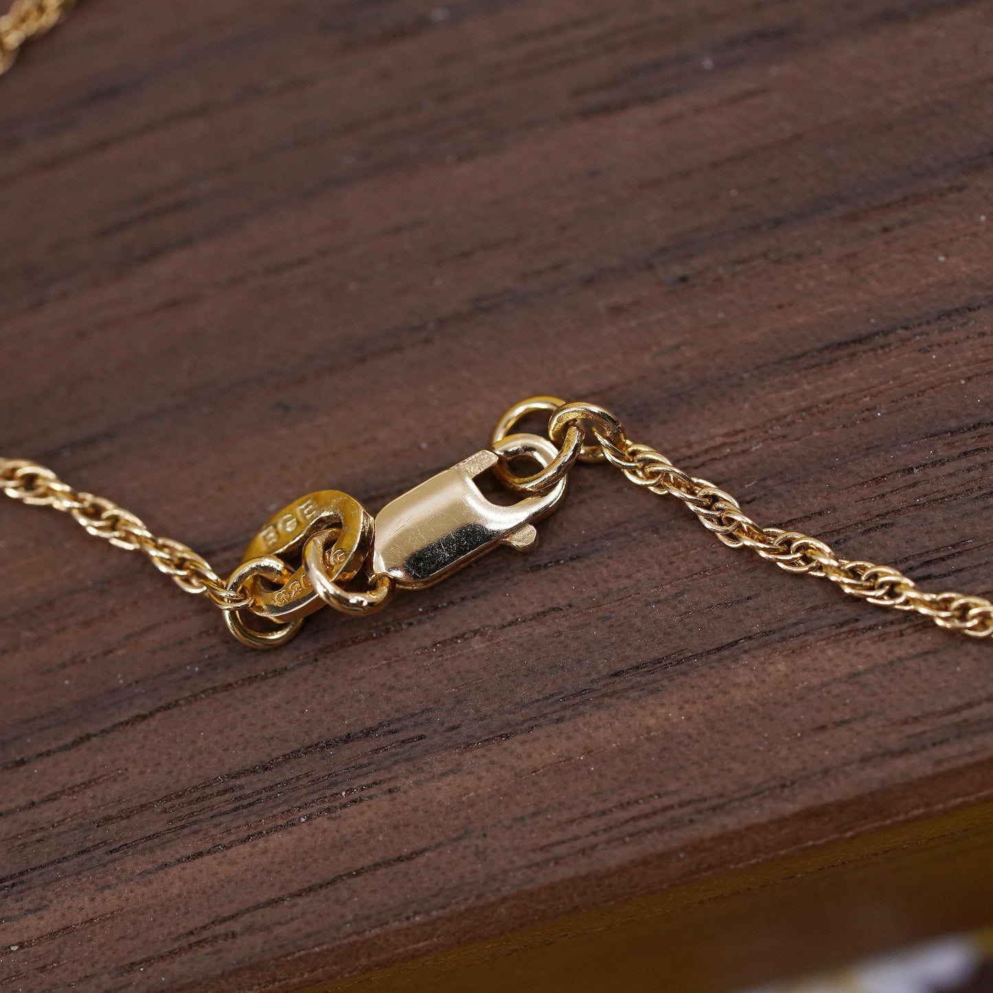 18” BGE vermeil yellow gold Sterling silver necklace, 925 Schnauzer dog pendant