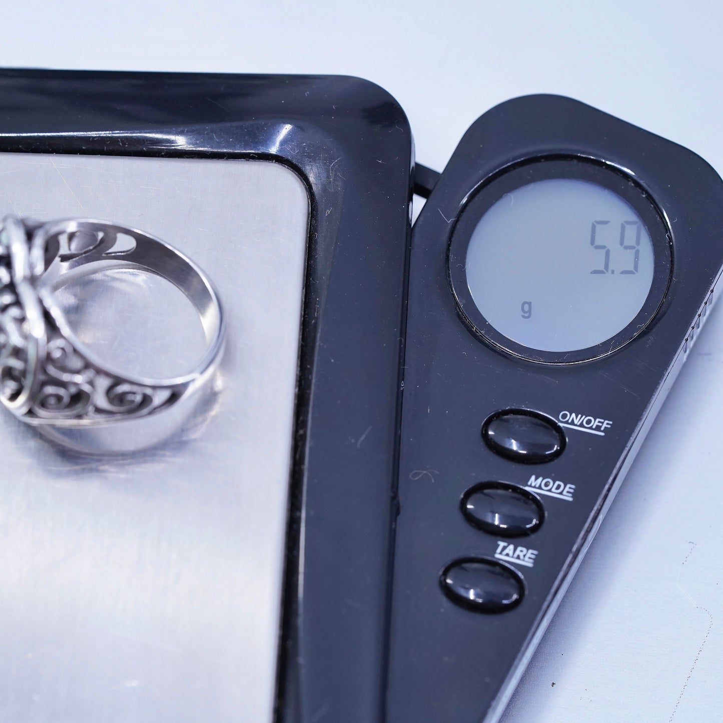 Size 8.5, Brighton Sayan Sterling silver ring, engagement ring, 925 silver CZ