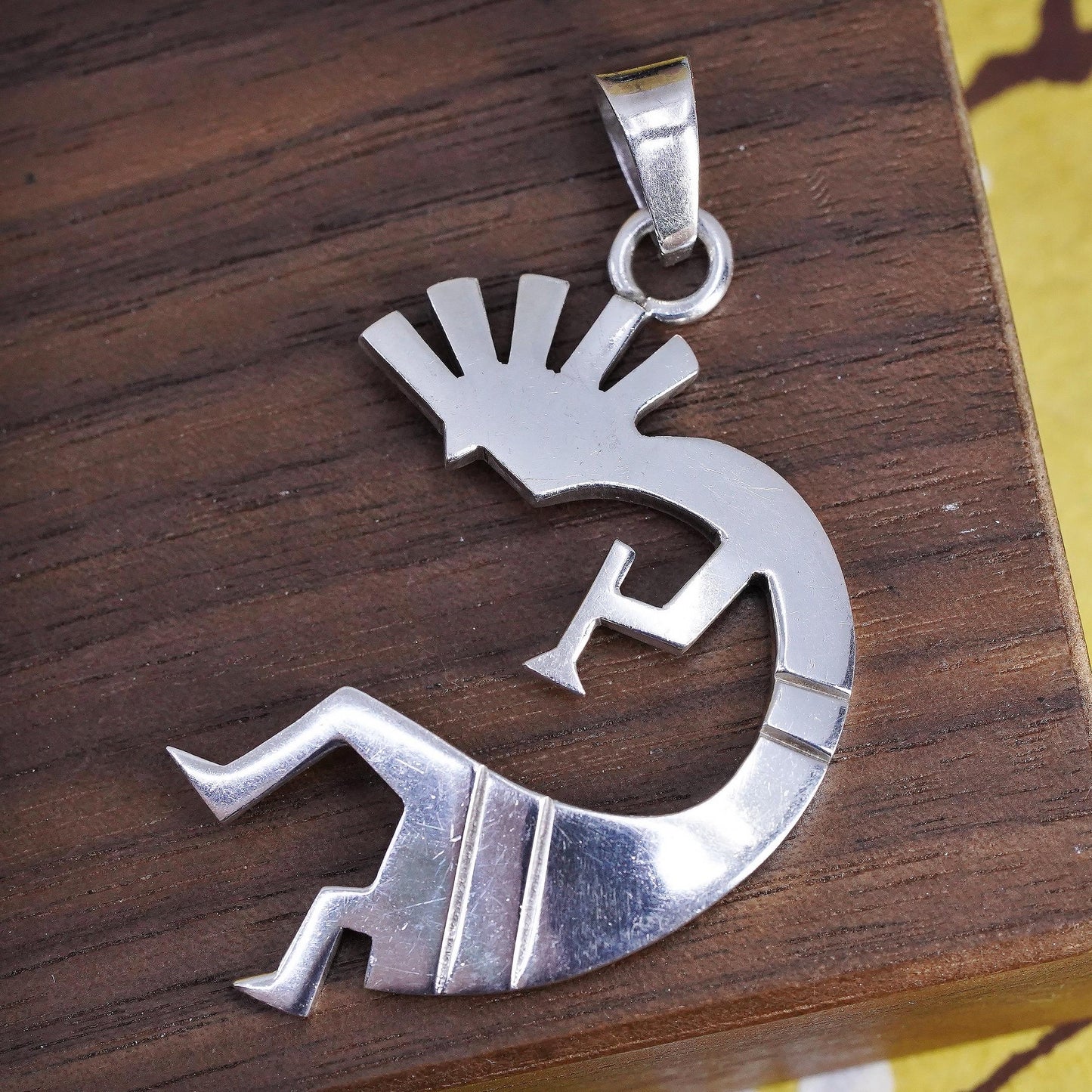 VTG Kokopelli Sterling silver 925 handmade pendant, Native American jewelry,